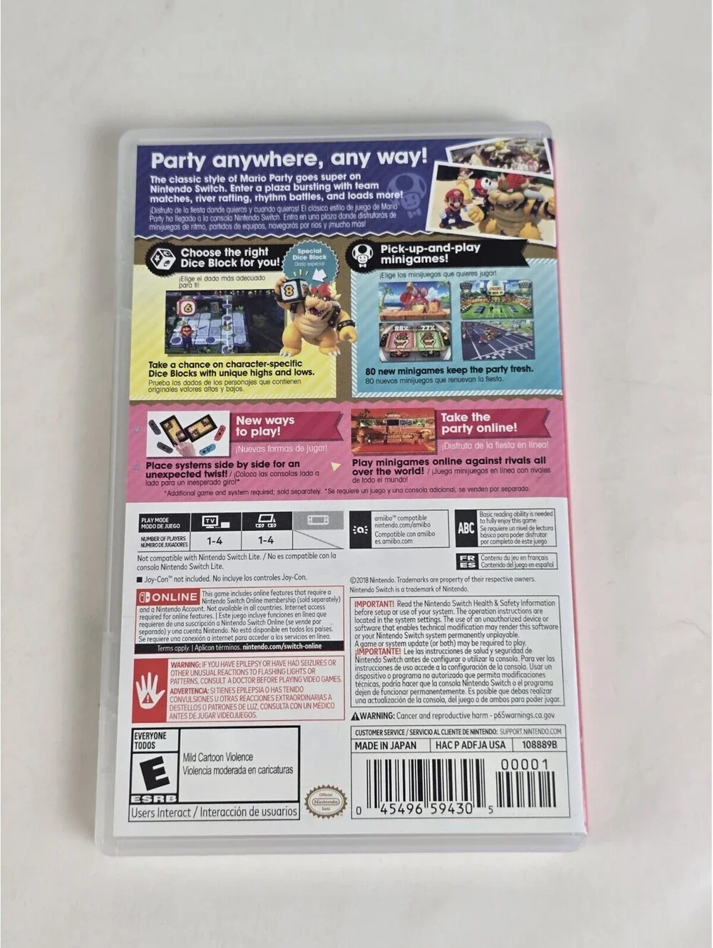Super Mario Party (Nintendo Switch, 2018) CIB Tested